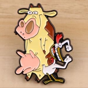 Cow and Chicken 1997 Cartoon Sitcom Enamel Metal Pin